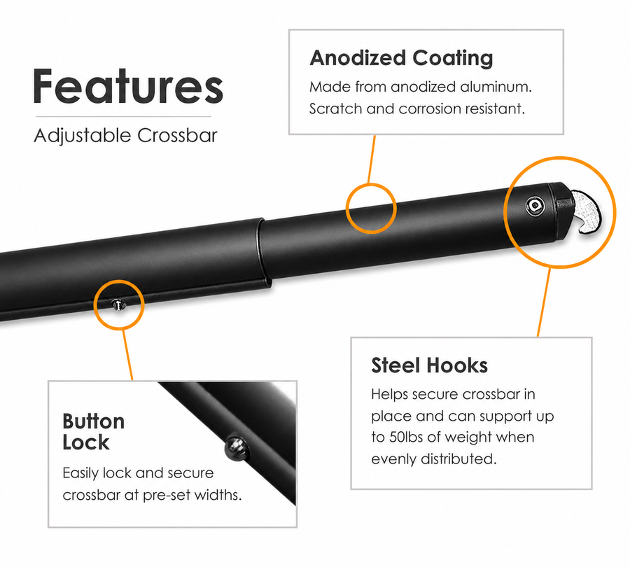 Black Anodized Uprights & Crossbars