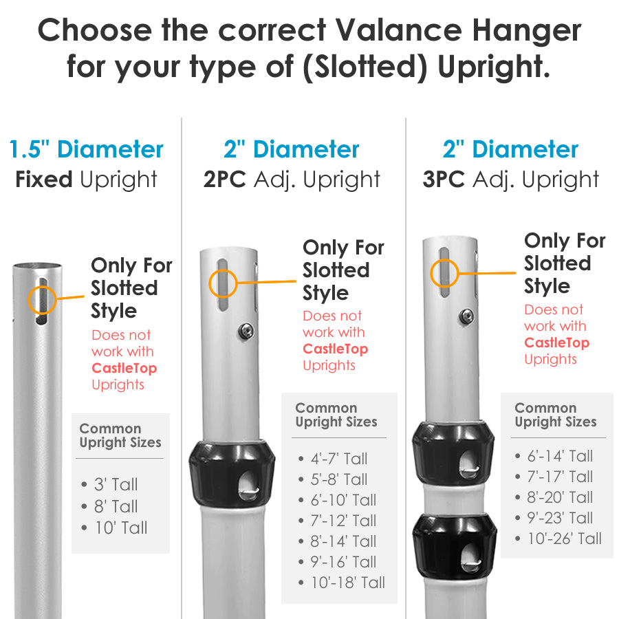 2-Layer Valance Hanger (for slotted uprights)