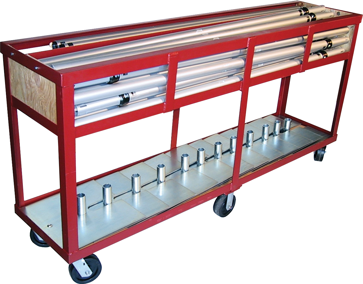 Adjustable Upright Pipe & Base Dolly