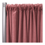 Signature Stretch Velour Drapery Panels — Ginger — original source fabric photograph, aligned framing