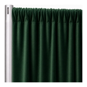 Signature Stretch Velour Drapery Panels — Hunter Green — original source fabric photograph, aligned framing