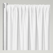 Scuba (Wrinkle-Free) Drapery Panels — White — authentic source, consistent neutral studio