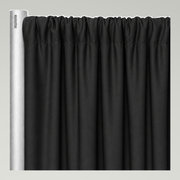 Scuba (Wrinkle-Free) Drapery Panels — Black — authentic source, consistent neutral studio