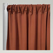 Scuba (Wrinkle-Free) Drapery Panels — Rust 1351 — authentic source, consistent neutral studio