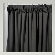 Scuba (Wrinkle-Free) Drapery Panels — Charcoal — authentic source, consistent neutral studio