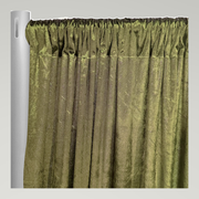 Lush Velvet Drapery Panels — Olive — authentic source, consistent neutral studio