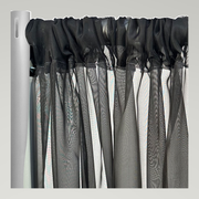 Voile Drapery Panels — Black — authentic source, consistent neutral studio