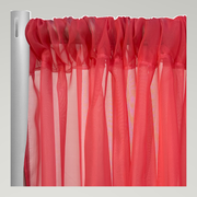 Voile Drapery Panels — Coral Kiss — authentic source, consistent neutral studio