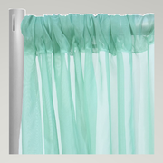 Voile Drapery Panels — Teal Green — authentic source, consistent neutral studio