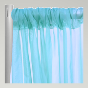 Voile Drapery Panels — Aqua — authentic source, consistent neutral studio