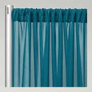 Chiffon Drapery Panels — Aqua 1136 — authentic source, consistent neutral studio