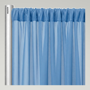 Chiffon Drapery Panels — Blue 1121 — authentic source, consistent neutral studio