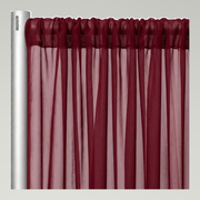 Chiffon Drapery Panels — Burgundy 1539 — authentic source, consistent neutral studio