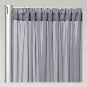 Chiffon Drapery Panels — Gray 8005 — authentic source, consistent neutral studio