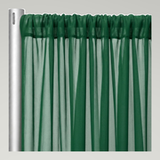 Chiffon Drapery Panels — Green 1875 — authentic source, consistent neutral studio