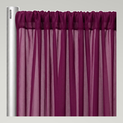 Chiffon Drapery Panels — Magenta 1281 — authentic source, consistent neutral studio