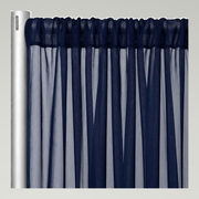 Chiffon Drapery Panels — Navy 1240 — authentic source, consistent neutral studio