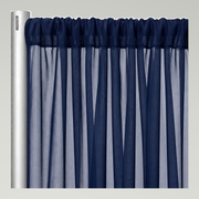 Chiffon Drapery Panels — Navy 1245 — authentic source, consistent neutral studio
