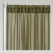 Chiffon Drapery Panels — Olive 1337 — authentic source, consistent neutral studio