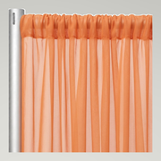 Chiffon Drapery Panels — Orange 1406 — authentic source, consistent neutral studio
