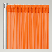Chiffon Drapery Panels — Orange 1608 — authentic source, consistent neutral studio