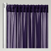 Chiffon Drapery Panels — Purple 1660 — authentic source, consistent neutral studio