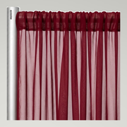 Chiffon Drapery Panels — Red 1190 — authentic source, consistent neutral studio
