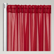 Chiffon Drapery Panels — Red 1192 — authentic source, consistent neutral studio