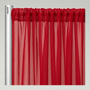 Chiffon Drapery Panels — Red/Lipstck 1193 — authentic source, consistent neutral studio