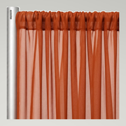 Chiffon Drapery Panels — Rust 1349 — authentic source, consistent neutral studio