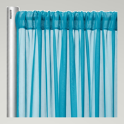 Chiffon Drapery Panels — Turquoise 1142 — authentic source, consistent neutral studio