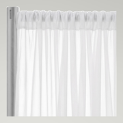 Chiffon Drapery Panels — White 1100 — authentic source, consistent neutral studio
